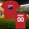 Australia National Football Custom Name Number T Shirt Unisex Personalized Diy 2026 Football Tour Match Day Fan Streetwear Tee