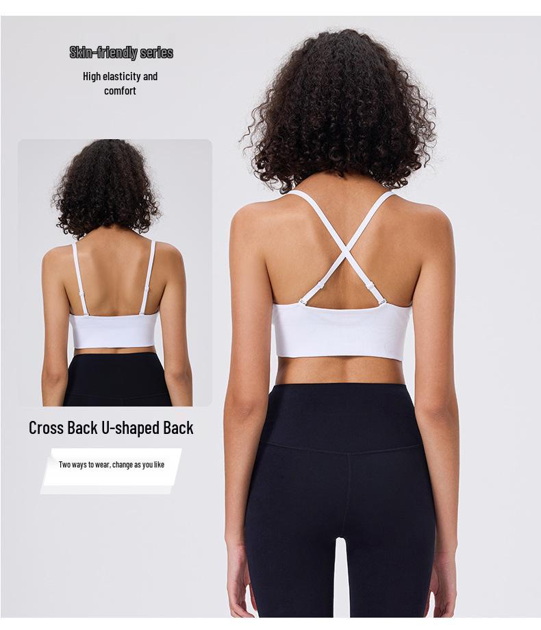 New Style Deep V Triangle Cup Sexy Bra with Adjustable Straps for Women – Beautiful Back Yoga Underwear