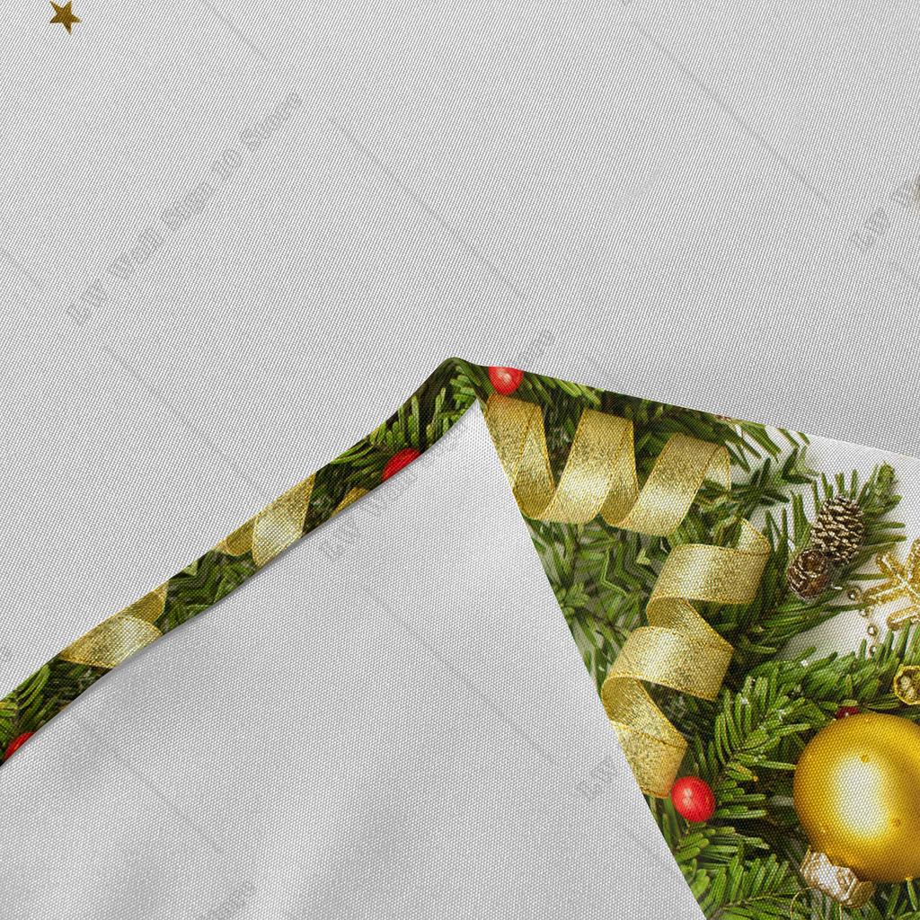 Φωτάκια Πεύκου Χριστουγέννων Στρογγυλό Τραπεζομάντηλο Αδιάβροχο Κάλυμμα Τραπεζιού Γαμήλιου Πάρτι Χριστουγεννιάτικο Τραπεζομάντηλο Τραπεζαρίας