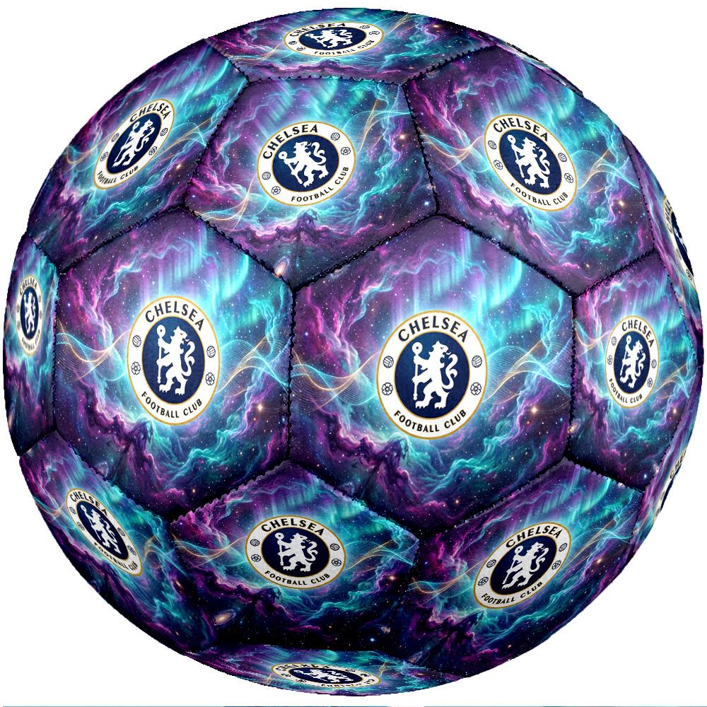 Chelsea FC Theme Soccer Ball Size 5 Soccer Ball Soft Touch Professional Training Football for Outdoor Sports