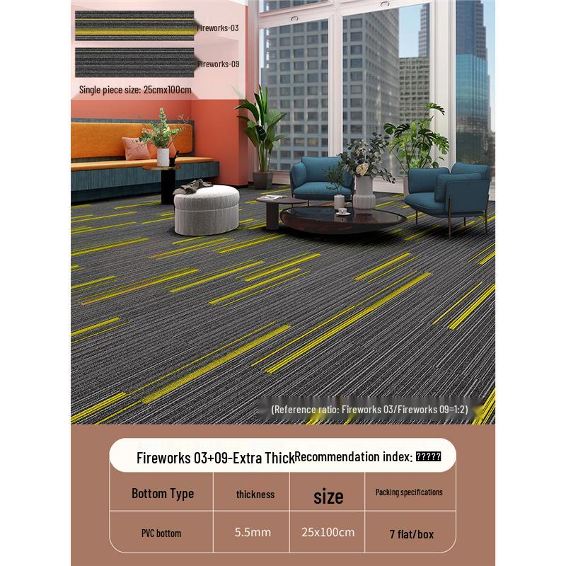 

Commercial Fireworks Patchwork Carpet - Large Area Coverage for Concrete Floors Upgraded PVC Base (1㎡)