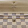 Louis Vuitton Portemonnaie Sarah N61735 Weißes Damier Azur Canvas Unisex Gebraucht