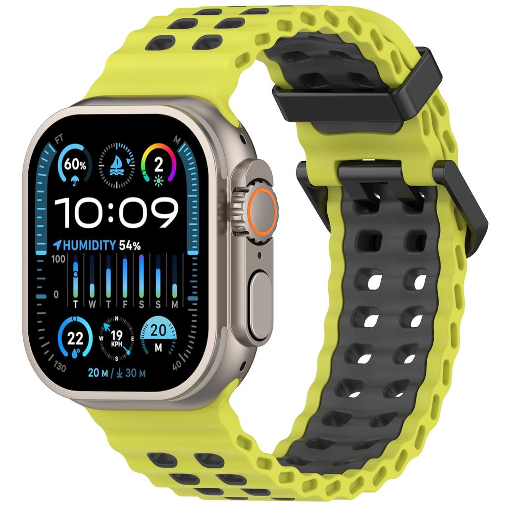 Silicone Strap for Apple Watch Ultra 3 2 1 49mm 11 10 46mm 9 8 7 45mm Breathable Color Matching Wristband for iWatch 6 5 SE 44mm