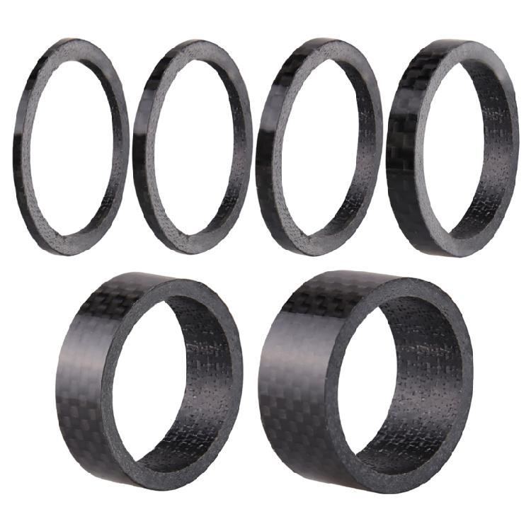 5 Pcs Bike Carbon Fiber Headset Spacer Lightweight Bicycles Headset Washer