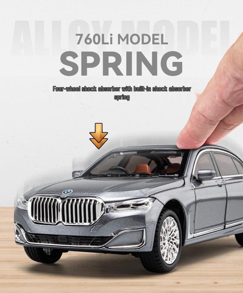 1:24 Bao 760LI Alloy Car Model with Pull Back Action, Sound & Light - Children's Toy & Indoor Ornament, TikTok-Recommended.