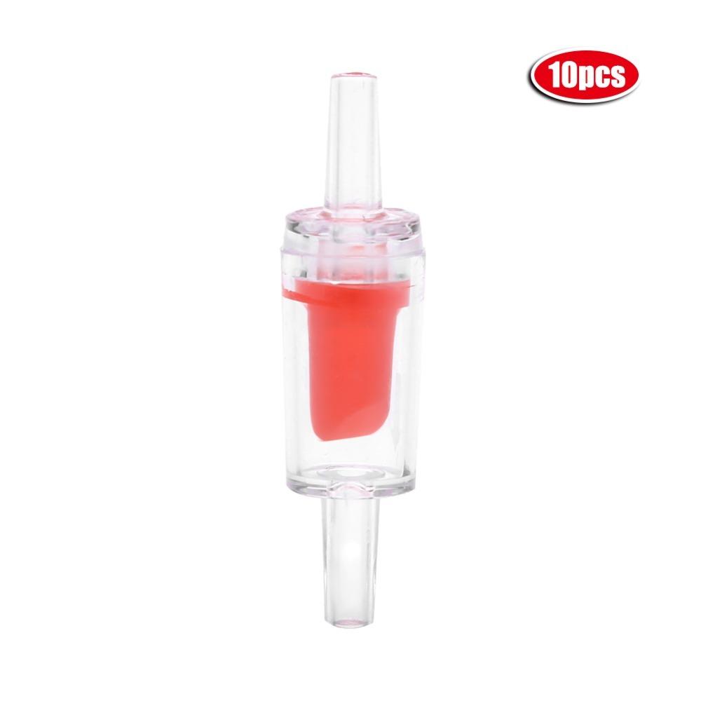

10Pcs Set Pipe Fitting Check Valve Actuator Valve Plastic Non Return Valve Multicolor Aquarium Check Valve Fish Tank червоний