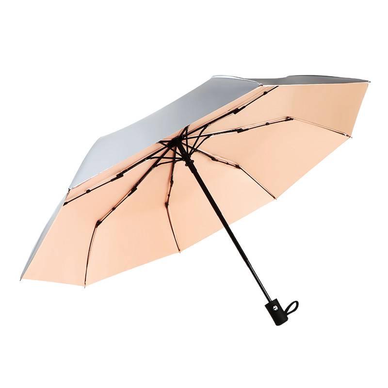 Peptide Silver Titanium Sunscreen Dual-Use Umbrella: Reflective, Sun & Rain Protection, VIP Princess Five-Fold Design.