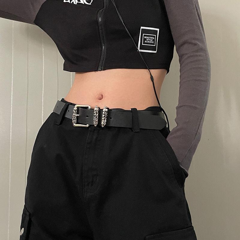 

Belt Stylish Womens 2024 New Arrival Korean Version Versatile Pu Material Design Simple чёрный