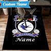 Custom Name Cardiff FC Crest Rug Game Carpet, Floor Mat for Bedroom Living Room Entryway Rug, Home Decor Idea Gift for Christmas Birthday