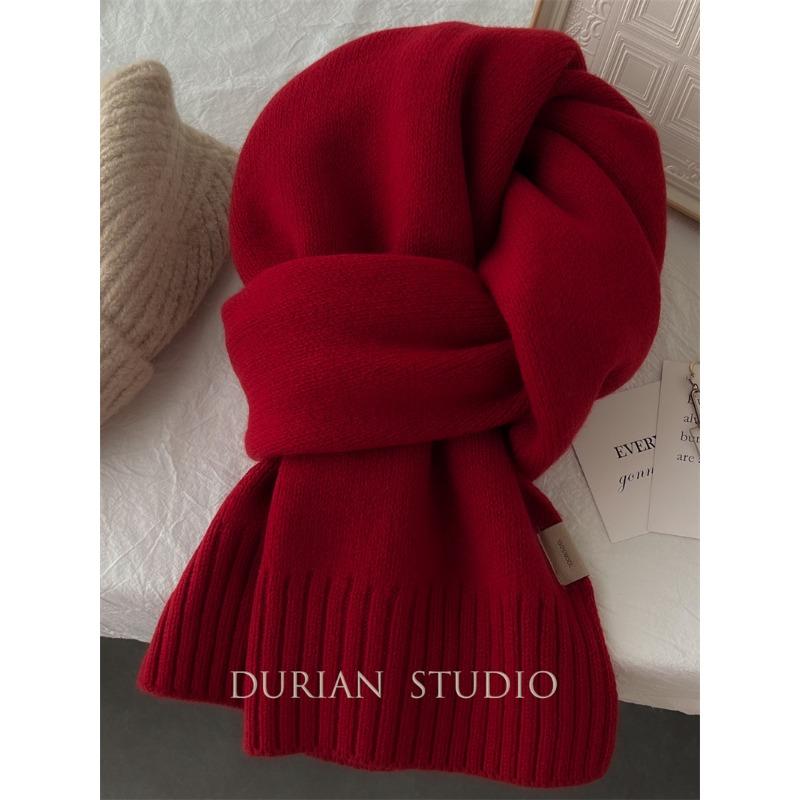 100 pure wool scarves~ Selected wool thickened and enlarged warm knitted scarves versatile men's and women's scarves