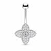 Silver Color Dangle Butterfly Flower Belly Button Ring Stainless Steel Sexy Navel Piercing Jewelry