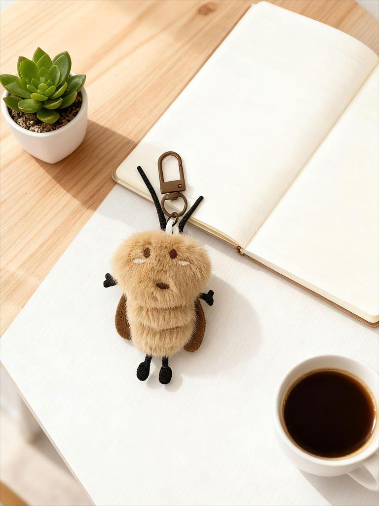 Adorable Plush Animal Bag Charm with Squeaker