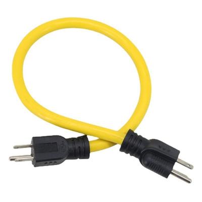 High Quality Heavy-Duty Generator Adapter Cord 12AWG 3 Prong Male Male Extension Cord 2FT 125V Transfer Switch