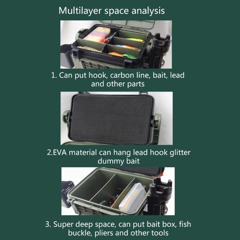 Adjustable Dividers Fishing Tackle Boxes Baits Lure Hook Accessories Box Storage