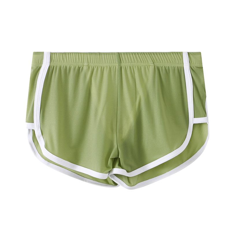 

Men s Mesh Ice Silk Boxer Briefs - Loose, Breathable, Summer Home Wear, Plus Size, Four-Corner Shorts XXL армия зеленый
