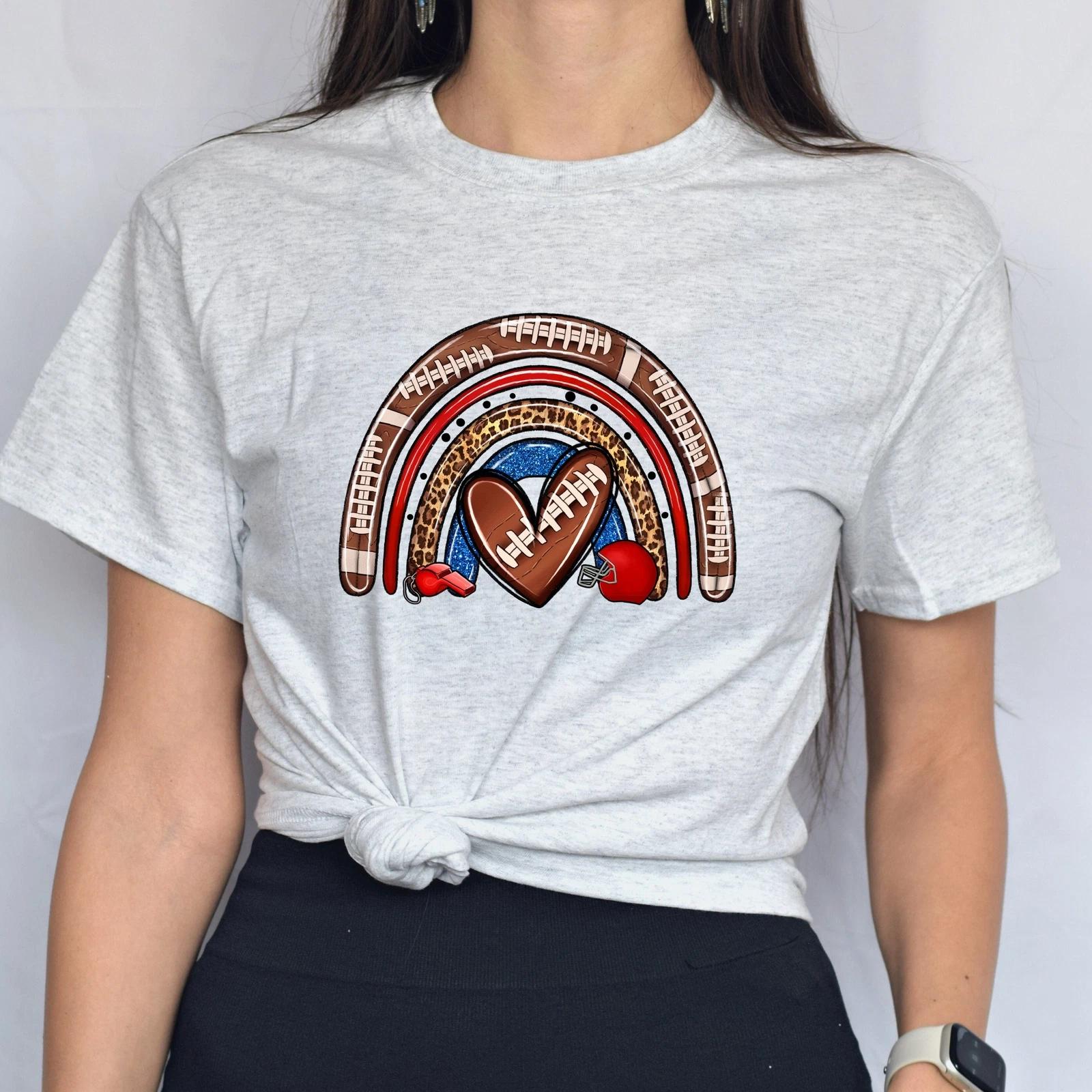 Football rainbow Unisex t-shirt football player tee football coach gift 4XL