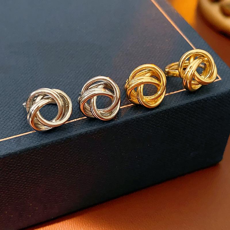 Fashion Geometric Hoop Earrings for Women Hollow Geometric Earrings Buckle Fashionable Daily Wear Party Banquet Jewelry Gifts