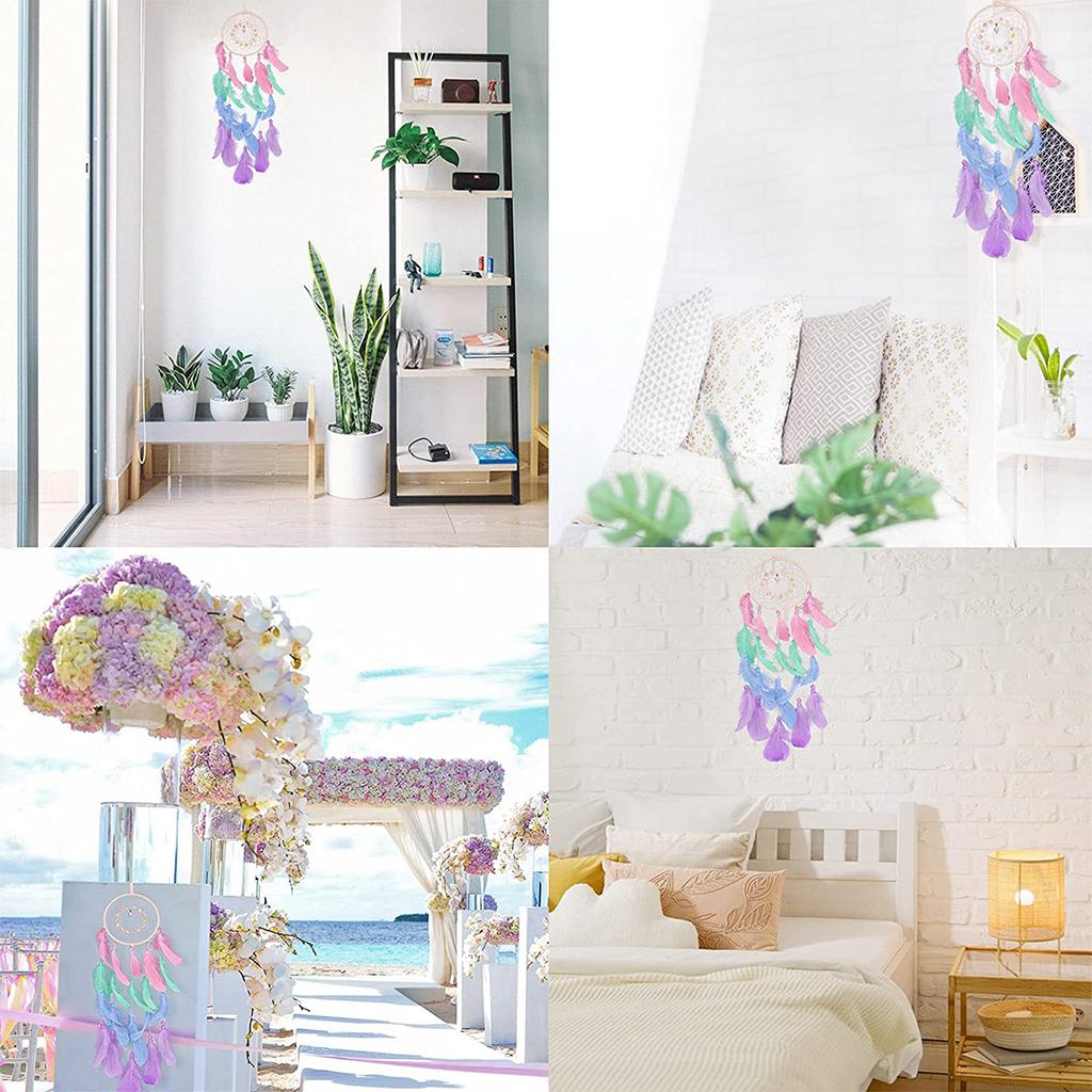 Dream Catcher Wind Chimes Wall Decor Home Hanging Craft Ornament Colorful Handmade Wall Decortion for Home Bedroom Living Room
