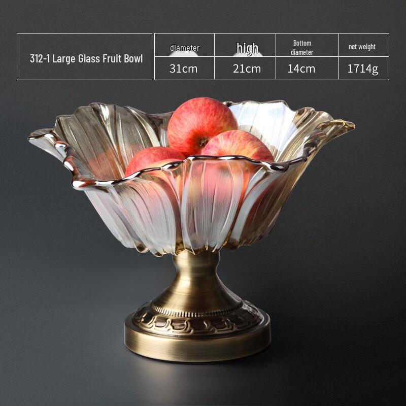

European Style Crystal Glass Double-Layer Fruit Plate