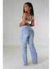 2025 Beaded Ripped Elastic Jeans for Women: Hot Girl Summer Style