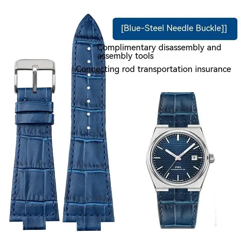 Genuine Leather Watch Strap For Tissot 1853 Prx Series Super Player T137.410 T137407 Watch Band Belt Convex Interface 12mm 12mm