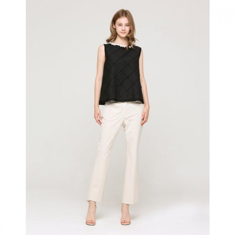 SON JUNG WAN Pearl Diamond Shirred Sleeveless Zht6363010