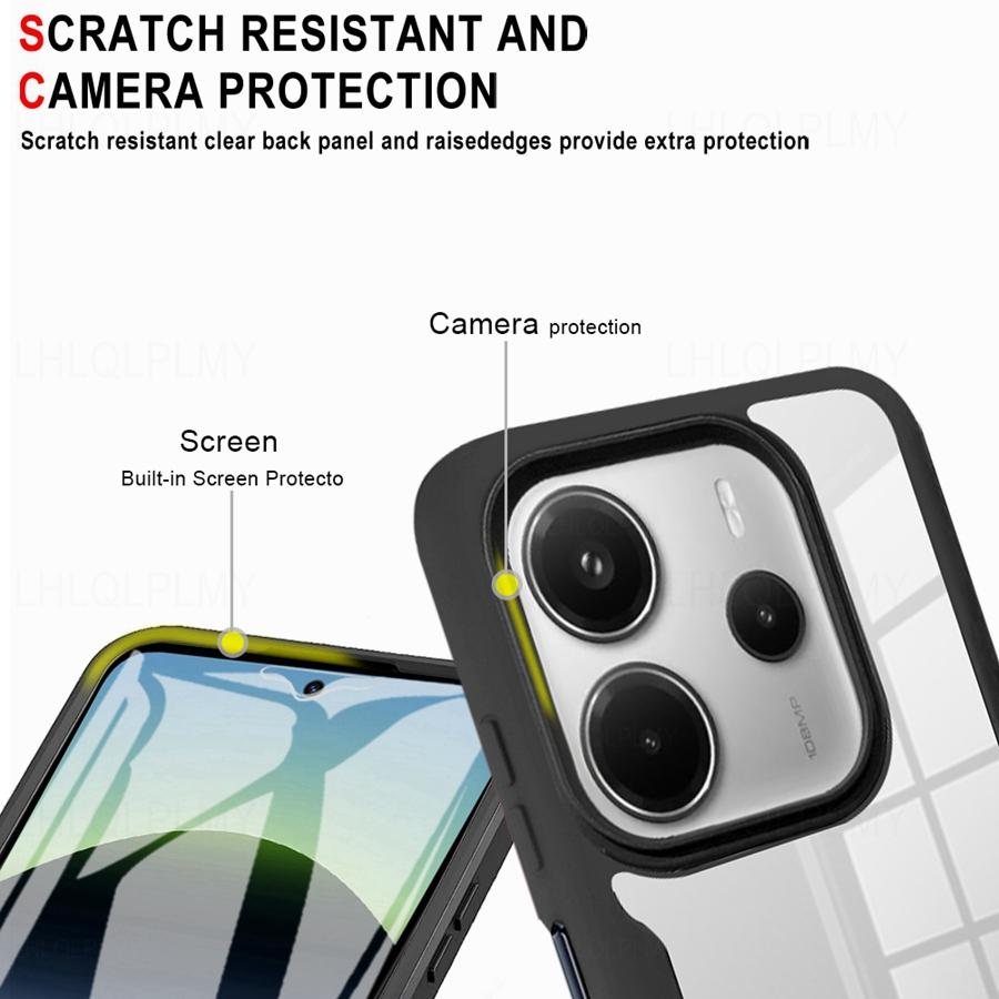 Front + Back Protect ShockProof Case For Xiaomi Redmi Note 14 Pro 5G Plus 14S A5 15C Poco X7 F7 M7 C85 15 Ultra 360 Degree Cover