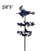 Spooky Seasonal Yard Accents Witch Garden Wind Spinner, Halloween Resin Statue Stake, Bats Spinner for And Outdoor Art Lawn Pathway Decor Path