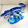 Buildmoc Jurassic Dinosaurs Park Triceratops Velociraptor Mosasaur Tyrannosaurus Rex Baby MOC Building Blocks Toys for Children