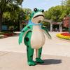 Blow Up Frog Suit Inflatable Costume for Adult Kids Funny Blow-Up Full Body with Air Pump Halloween Cosplay Party Outfit Rechargeable