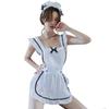 Lingerie Cosplay Maid Dress Sexy Chef Uniform Temptation Pajamas Couple Sex Suit Nightdress Lace Apron Women's Costume
