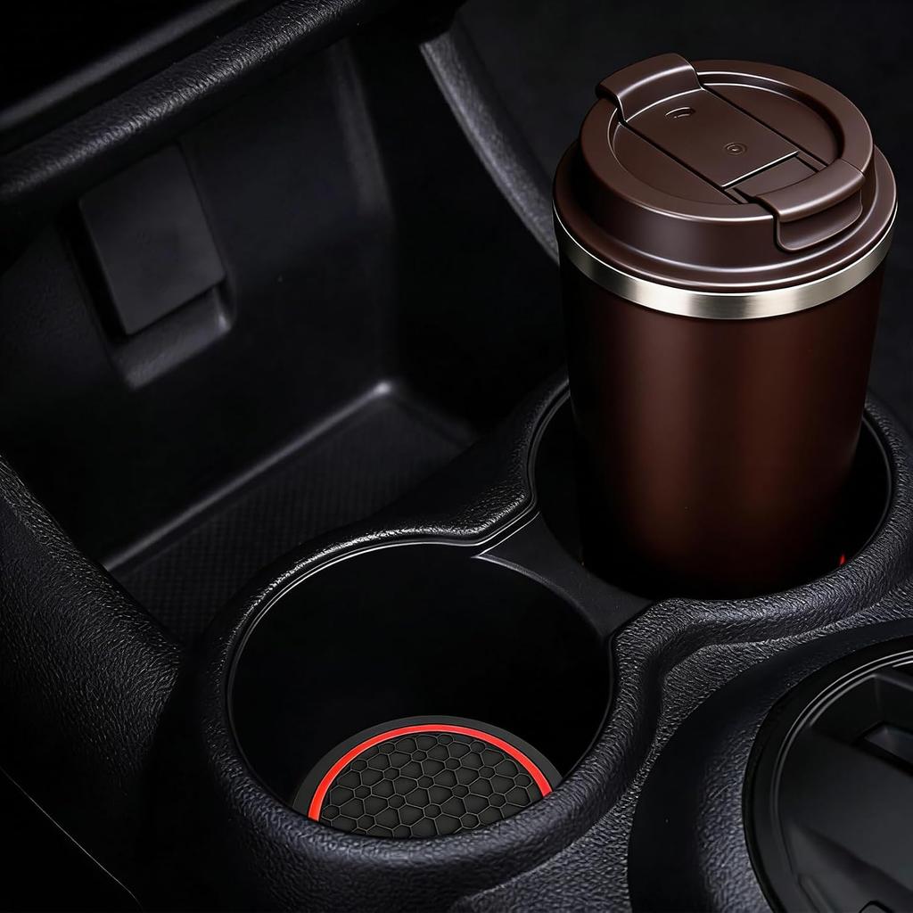 4 Pcs 2.75 Inch Car Coasters, Non-Slip Waterproof PVC for Cars Trucks RVs