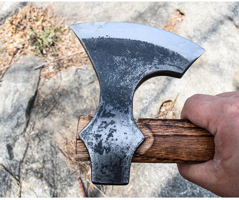 Outdoor 65 Manganese Steel Fully Forged Camping Hiking Emergency Self-defense Equipment Camping Chopping EDC Axe