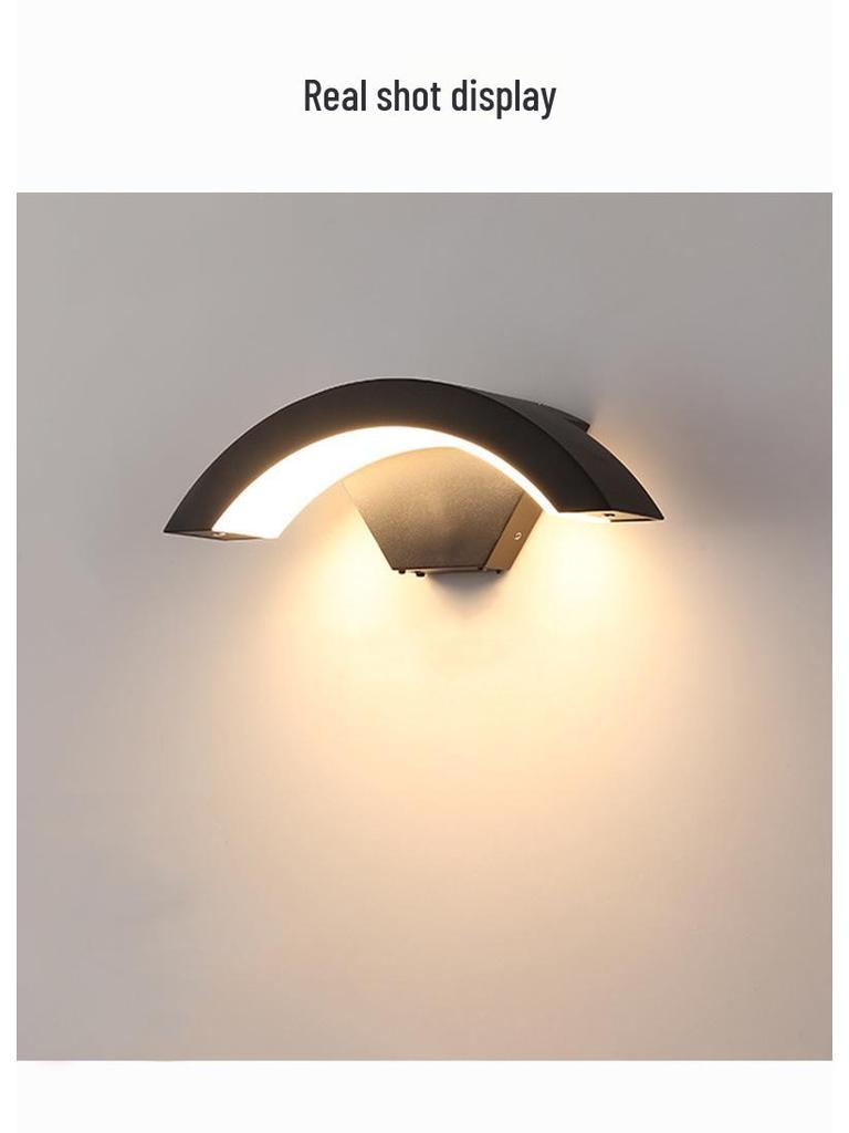 Waterproof Modern Minimalist Wall Light with Motion Sensor for Outdoor Stair and Villa Entrances