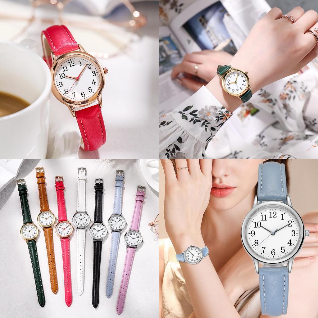 Fashionable Ladies Quartz Watch With Small Dial And Leather Strap Casual Style Waterproof Quartz Movement