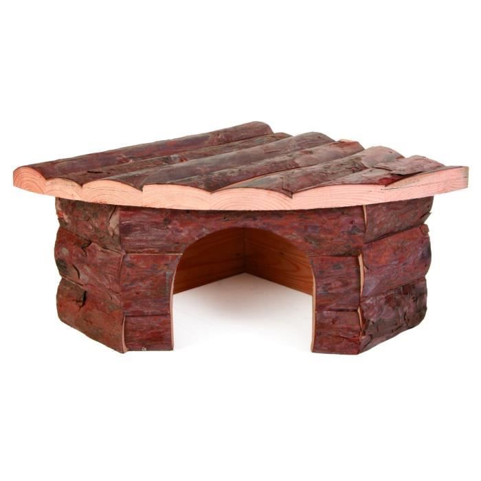 Maison d'angle Jesper pour rongeur - TRIXIE - Natural Living - Bois naturel - Marron - Petit