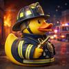 Figurine Canard Pompier Meuble Doux Créatif pour la Maison, Ornement de Bureau en Résine Durable, Ornement de Tableau de Bord de Voiture Statue Jaune pour Décoration de Bureau