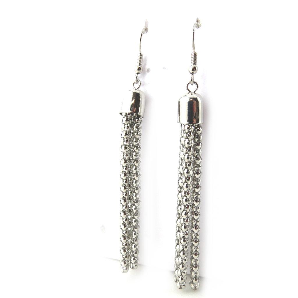 Les Trésors De Lily [N0201] - Silberne Designer-Ohrringe „Choreographie“ (geometrisch)