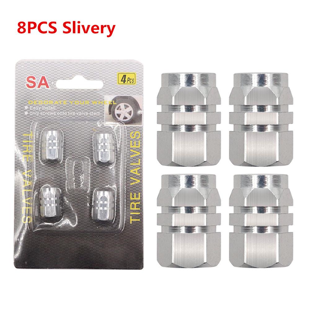 4/8PCS Car Tire Stem Valve Caps Aluminum Alloy Car Wheel Tire Valve Rim Stem Covers Airdust Waterproof For Automobiles Motorcycl