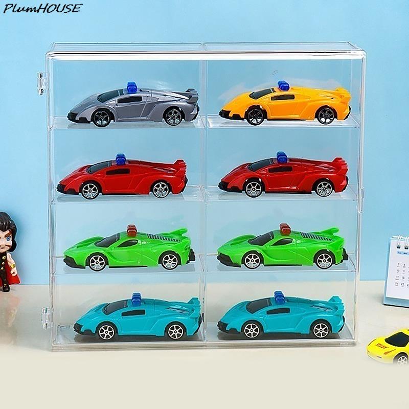 1X Acrylic Hot Wheels Car Storage Box For Diecast 1/64 Storage Displays Dustproof Educational Kid Boys Toys For Children Gift