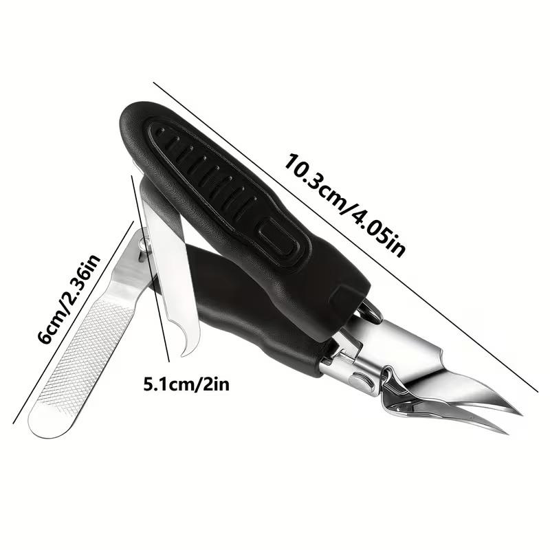 Multifunctional Stainless Steel Nail Clipper Set - 3-in-1 Ultra Sharp Nail Tools with Nail Files for Precision Nail Care