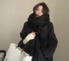 Korean atmosphere Mohair plaid plush scarf women's 1116 autumn and winter warm atmosphere couple scarf