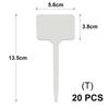 Tall White Tee Tags for Garden Plants Potted Waterproof Anti-UV T Labels Greenhouse Flower Vegetables Herb Markers Sign Stakes