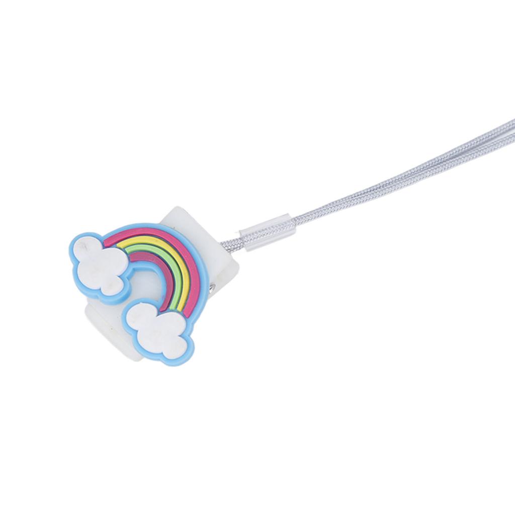 Hearing Aid Clip Holder 2 Fixation Rings Cute Pattern Prevent Lost Hearing Aids Lanyard for Seniors Children