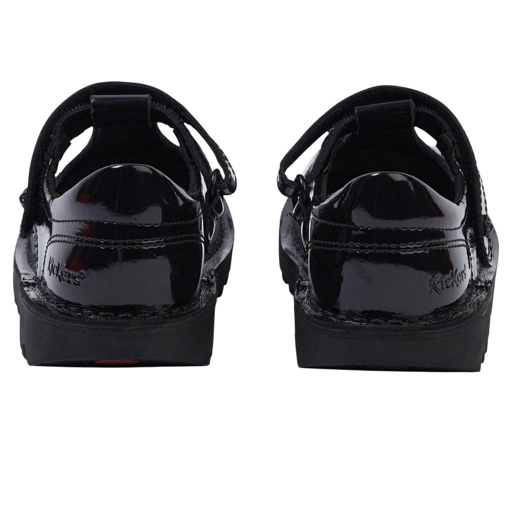 Kickers Girls Stardust Patent Leather T-Bar School Shoes
