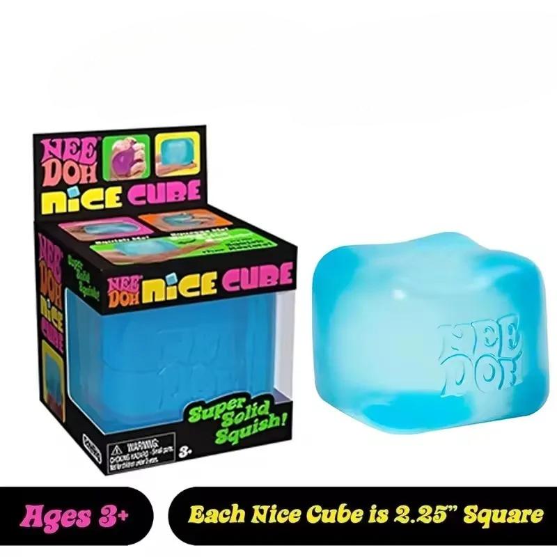 NeeDoh PEACE O' CAKE Squishy Toy NEE DOH Rainbow Cake Stress Fidget Sensory Toy Stress Relief Squishy Cube Anti-Anxiety Toy