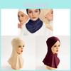 Cotton Solid Color Head Cover With Cross Neck For Women Summer Winter Breathable