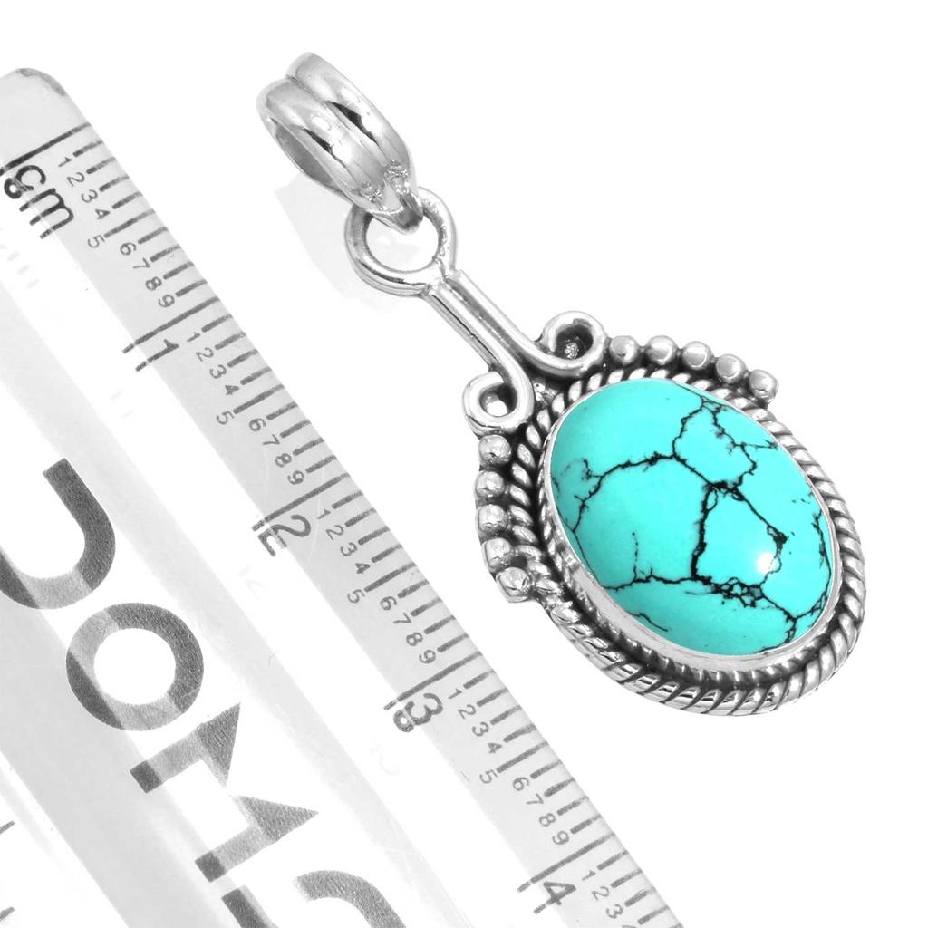 925 Sterling Silver Pendant Women Gemstone Handmade Jewelry Engagement Gift Blue Green Purple Copper Turquoise Pearl Lapis Mother Of Pearl Solitaire