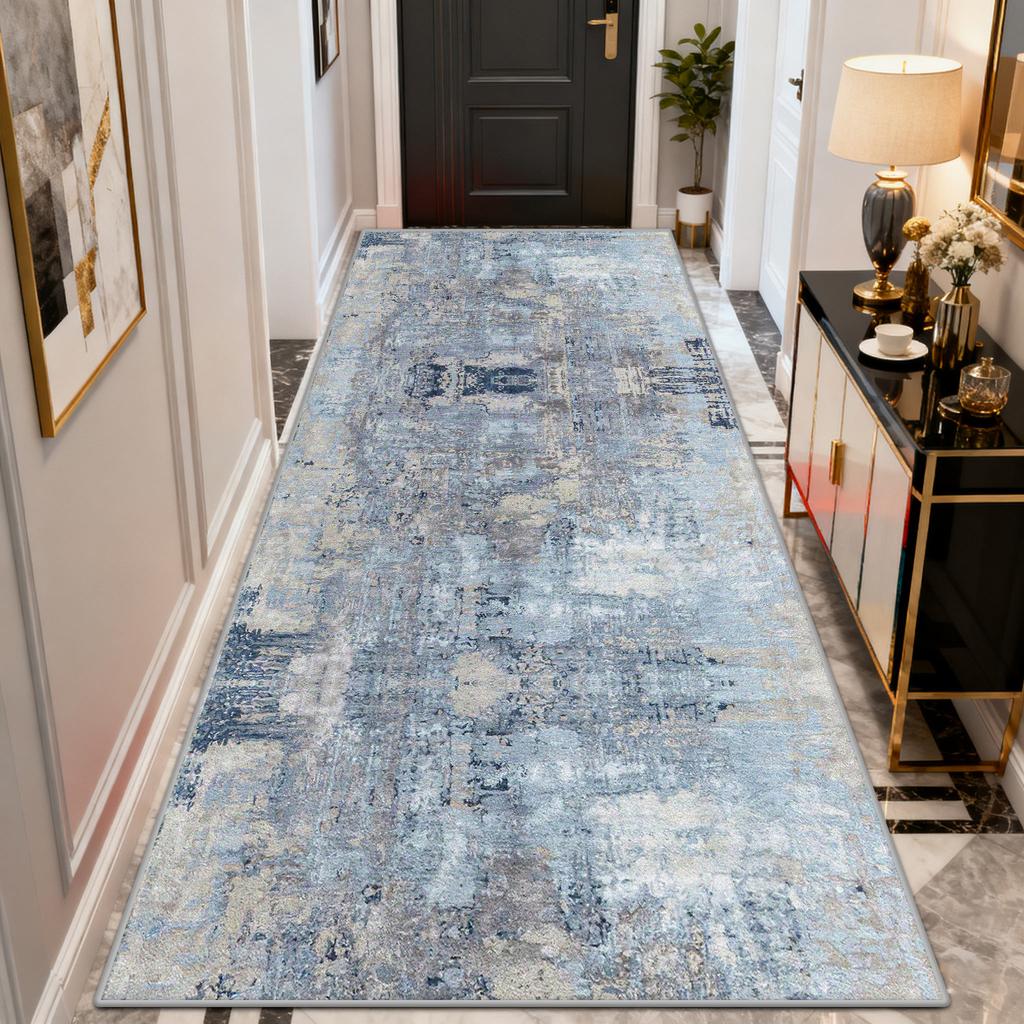 Abstract Modern Long Corridor Rugs Luxury Decoration Doorway Easy Clean Runner Carpet Living Room Bedroom Aisle Non-slip Mat
