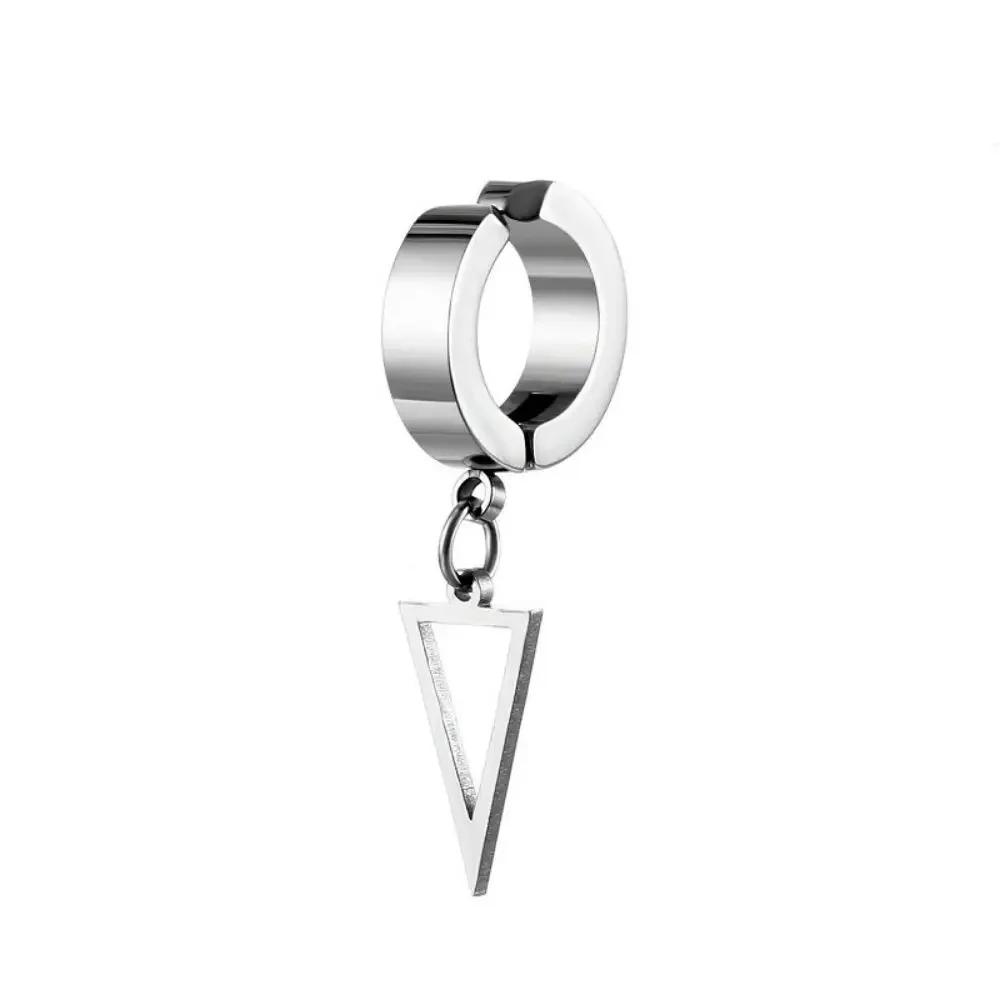 Wannee 2pcs Cross Feather Stud Earrings Punk Rock Style Stainless Steel Hiphop Jewelry For Women Men